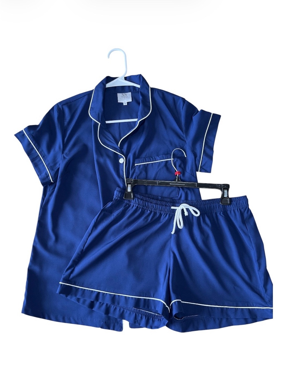SS Weddings Navy Blue Satin Pajama Set - Size S - Bridesmaid Wedding PJ